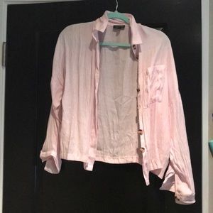 Pink Button-down Flannel